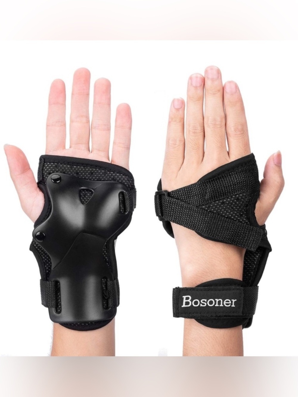 Bosoner Black Wrist Support Gloves - Pair